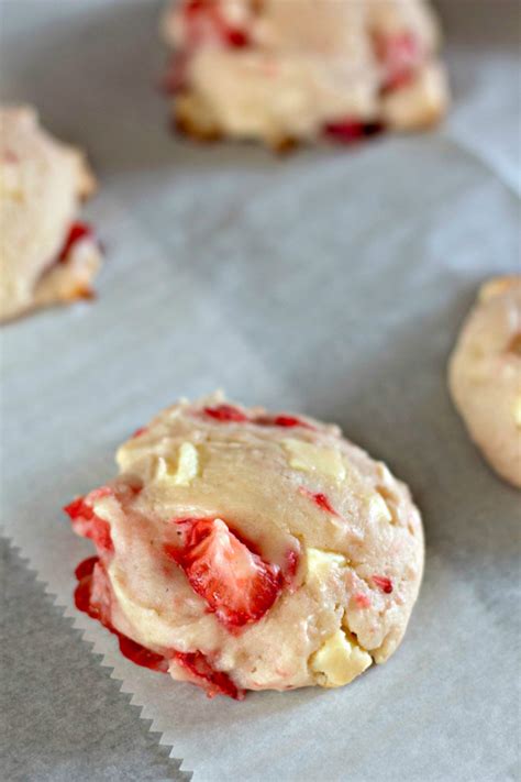 Strawberry White Chocolate Chip Cookies Kitchen Fun With My Sons