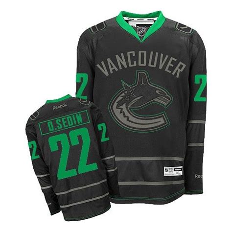 Daniel Sedin Vancouver Canucks Reebok Authentic Black Ice ...