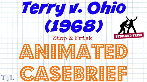 Terry V Ohio Stop And Frisk Landmark Cases Episode 12 Youtube