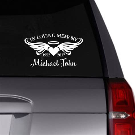 In Loving Memory Vinyl Car Decalpersonalized Etsy