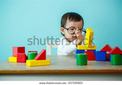 Kid Boy Playing Building Blocks Home Stock Photo 437189803 Shutterstock