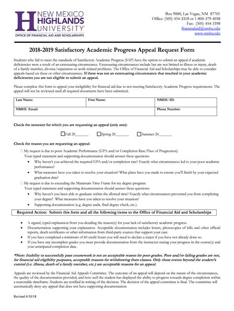 Fillable Online Its Nmhu Sap Appeal Request Form Fax Email Print