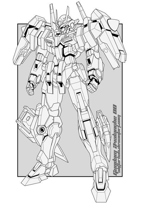 Gundam Avalanche 00 Line Art By Aliffarhan On Deviantart