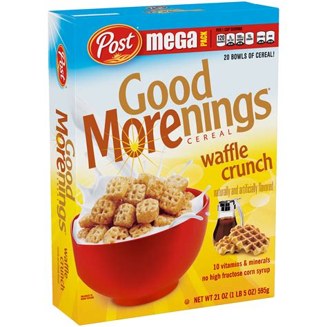 Post Good Morenings Waffle Crunch Cereal 21 Oz Box