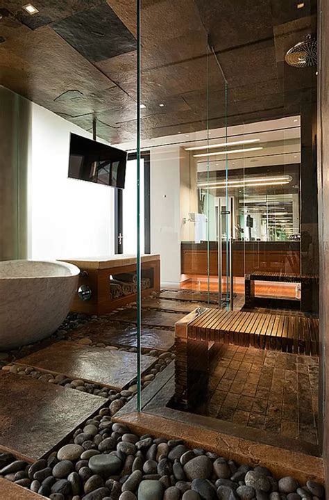 35 Spectacular Sauna Designs For Your Home Spa Style Bathroom
