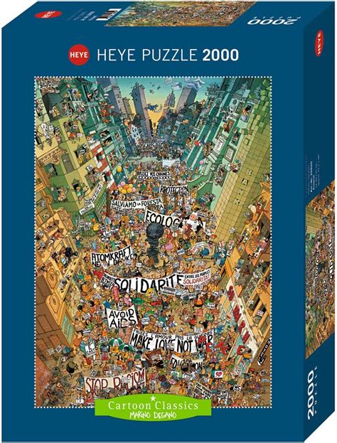 Heye Puzzle Protest 2000 Pièces 29820 Amazonfr Jeux Et Jouets