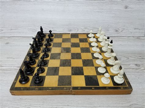 Ancient Chess Beautiful Old Fashioned Chess Russian Chess Etsy