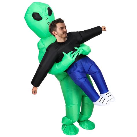 hot alien inflatable extraterrestrial costumes for man fantasia adult halloween costume jumpsuit