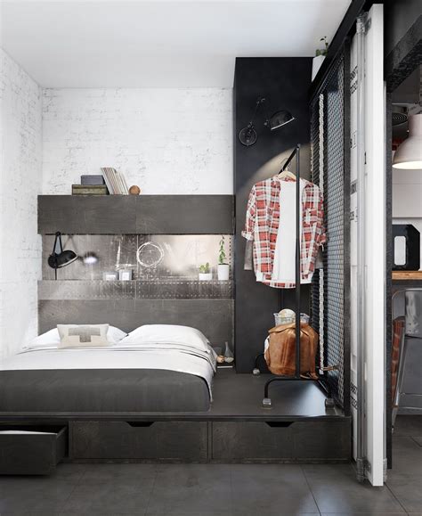 Small rooms small apartments bachelor bedroom bedroom ideas for men bachelor pads bachelor pad decor loft interior country interior luxury interior masculine interior. Industrial Style - 3 Modern Bachelor Apartment Design ...
