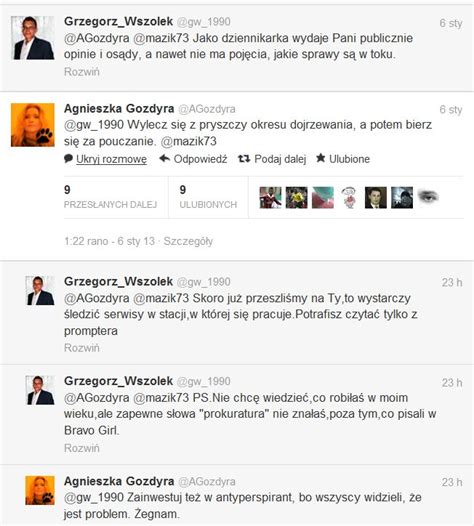 Ma to związek z umieszczeniem przez dziennikarkę na twitterze fragmentów artykułu z tygodnika wprost. Kara dla Agnieszki Gozdyry. Polsat zawiesza dziennikarkę ...