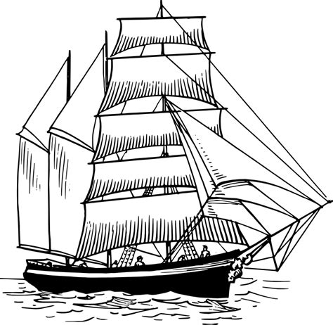 Ship Outline Coloring Home