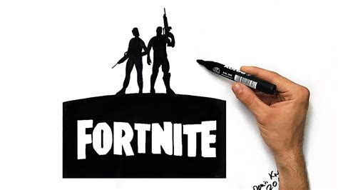 Fortnite Drawing Fan Art How To Draw Cool Satisfying Video Youtube