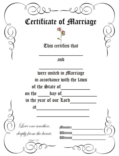 043 Template Ideas Certificate Of Marriage Blank 410781 For Blank