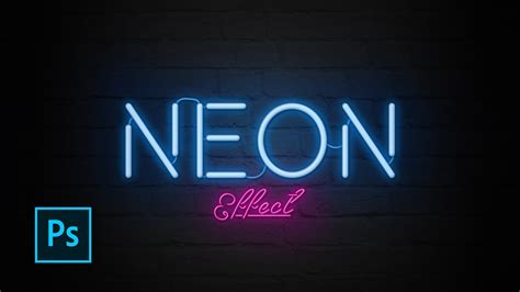 How To Create Neon Text Effect With Photoshop Photoshop Text Effect