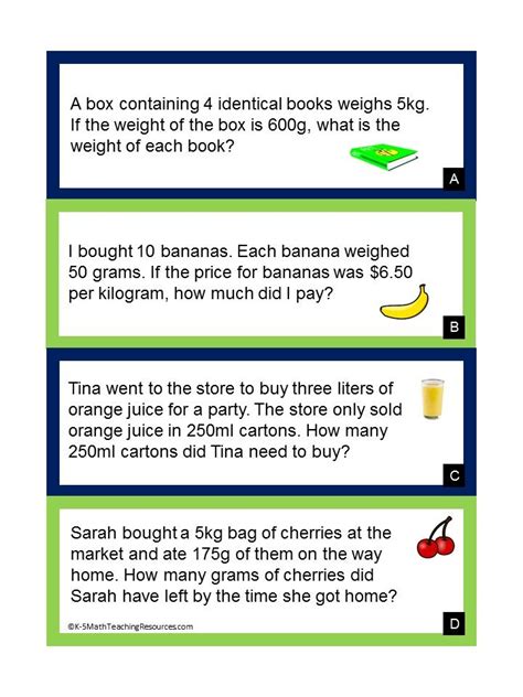 4th Grade Measurement and Data | Math word problems, Math ...