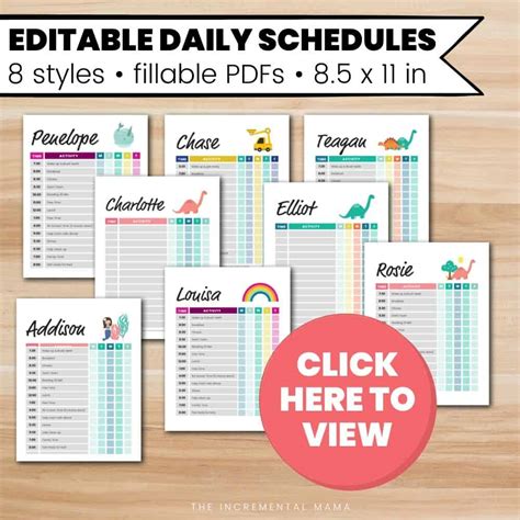 Editable Daily Schedule Template Hetyzilla