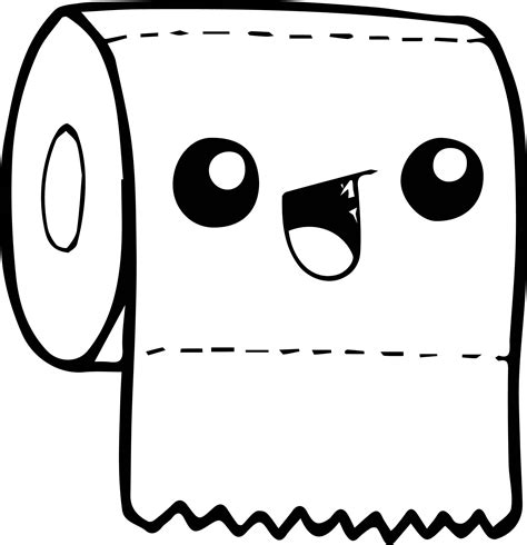 Toilet Paper Easy Draw Coloring Page | Wecoloringpage.com