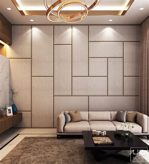 Luxury Modern Villa Qatar On Behance Interior Wall Design Room