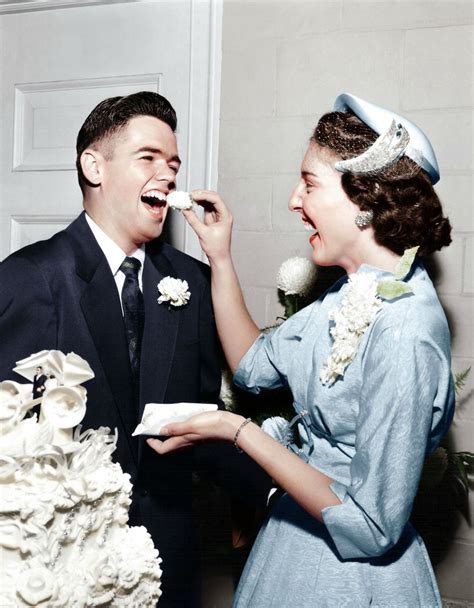 Colorized 1950′s Wedding Photo Wedding Gowns Vintage Vintage Wedding