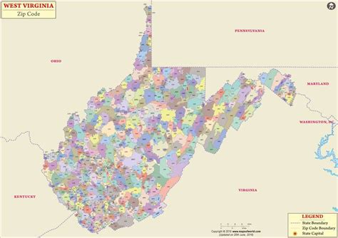 West Virginia Zip Code Map West Virginia Postal Code