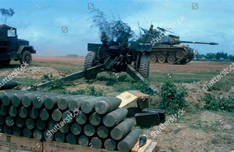 South Vietnamese Arvn Artillery Tanks Shown Editorial Stock Photo