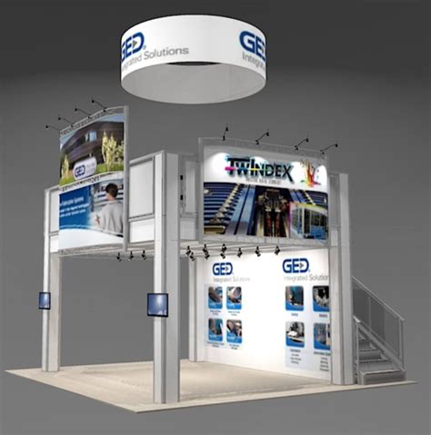 20x20 Exhibit Booth Rentals For Trade Shows Double Deck Displays