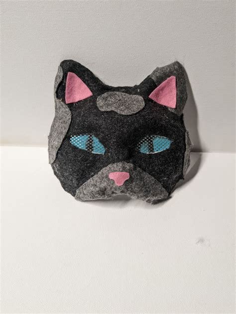 Grey Felt Therian Cat Mask - Etsy