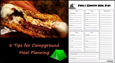 8 Tips For Campground Meal Planning