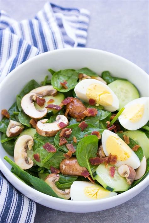 The Best Simple Spinach Salad With Bacon And Eggs With A Spinach Salad