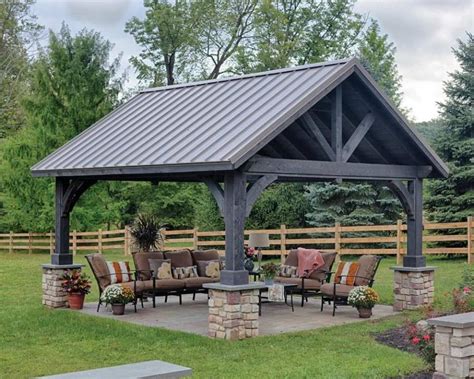A backyard pavilion extends your outdoor living experience all year long as it provides protection from outdoor elements like rain or snow and gives you shade from the heat of the sun. 43+ Beautiful Backyard Pavilion Ideas (With Pictures) for ...
