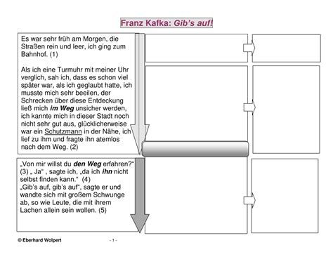 Ihr könnt die höhe und die breite. Kafka: Gib's auf (Interpretation) - Unterrichtsmaterial im Fach Deutsch in 2020 ...