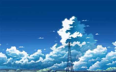 2880x1800 Langit Anime Lanskap Anime Awan Lanskap Langit Anime
