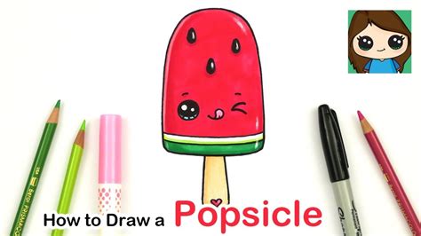 watch this tutorial to draw so cute food ice cream with crayons