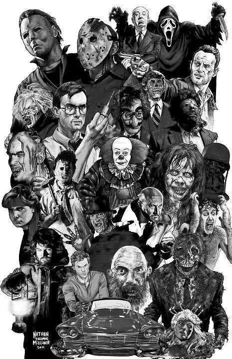 Horror Movie Collage Every Picture Tells A Story Pinterest Horror