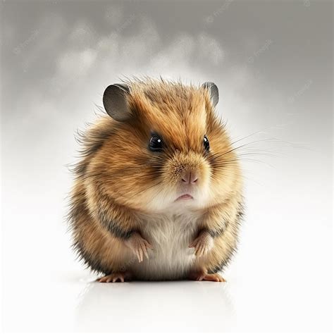 Premium Photo Very Gloomy Angry Hamster Isolated On White Closeup