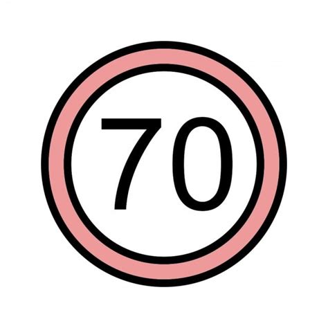 Speed Limit Sign Clipart Transparent Background Vector Speed Limit 70