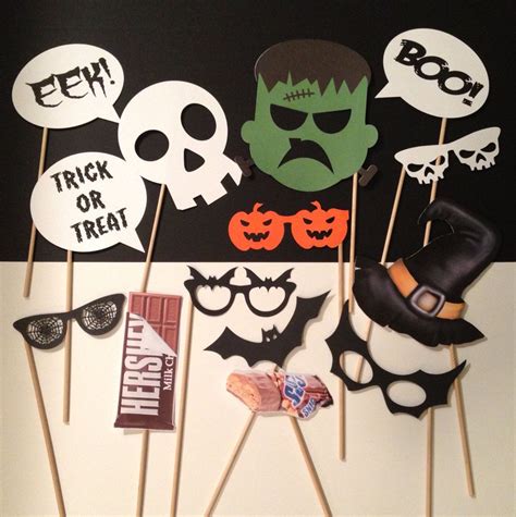 Halloween Photo Booth Prop Props On A Stick Halloween Etsy