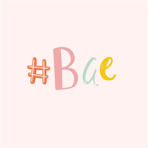 Free Vector Doodle Font Bae