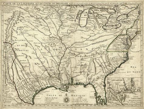 Map Of French Louisiana Photograph By Library Of Congress Geography