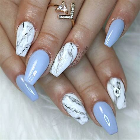 25 Best Blue Marble Nail Art Designs You Must Try Marble Acrylic