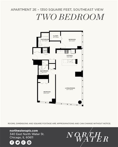 We provide a cost calculator, pricing tools, and more so you'll know exactly what it will cost to live in the city you love. Apartment 2E - Two Bedroom - 1350 Square Feet - Southeast ...