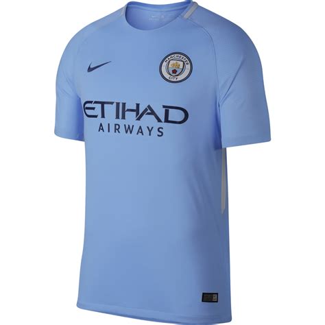 Buy the new man city home & away shirts, training kit and gifts and personalise with official shirt printing. Nike Manchester City Home Mens Short Sleeve Jersey 2017/2018 in Blue | Excell Sports UK