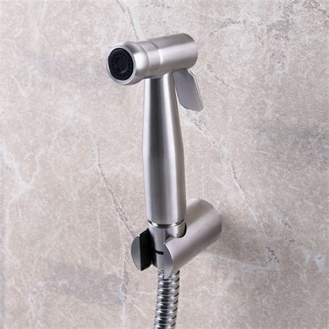 Stainless Steel Toilet Handheld Bidet Sprayer With Hose And Holder