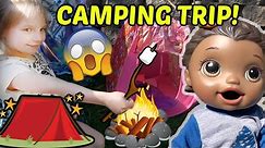 BABY ALIVE goes CAMPING! MARSHMALLOWS and SURPRISES! The Lilly and Mommy Show! FUNNY KIDS SKIT!