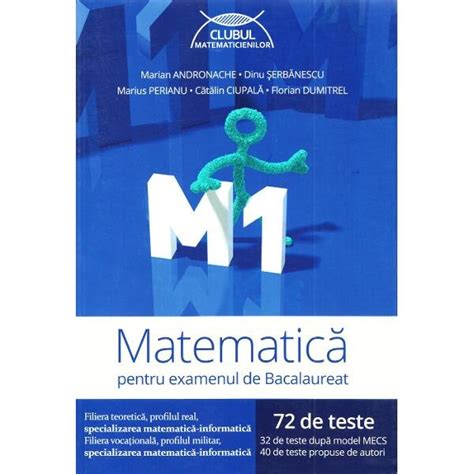 Matematica M Pentru Examenul De Bacalaureat De Teste Marian