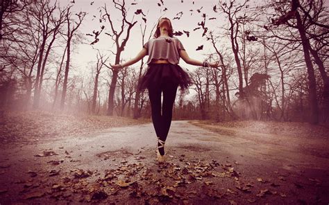 Autumn dancing ballerina wallpapers and images - wallpapers, pictures ...