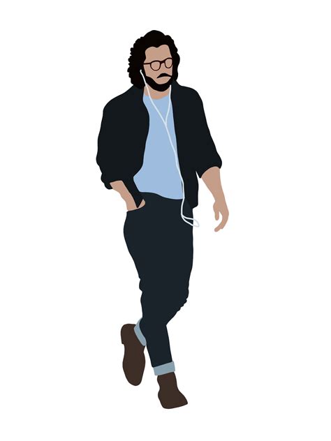 People Flat Illustration on Behance | People png, People illustration, Person silhouette