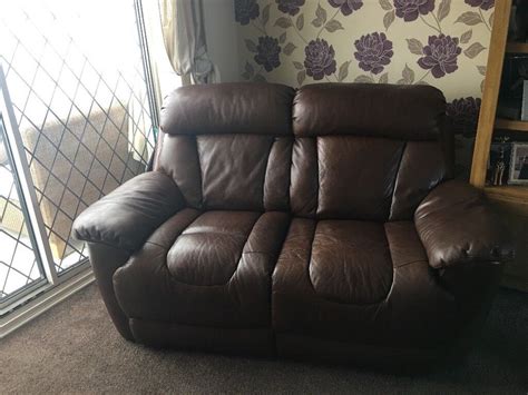 Brown Leather Reclining Dfs 2 Seater Sofa In Hull East Yorkshire