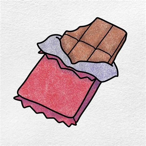 How To Draw A Chocolate Bar Helloartsy