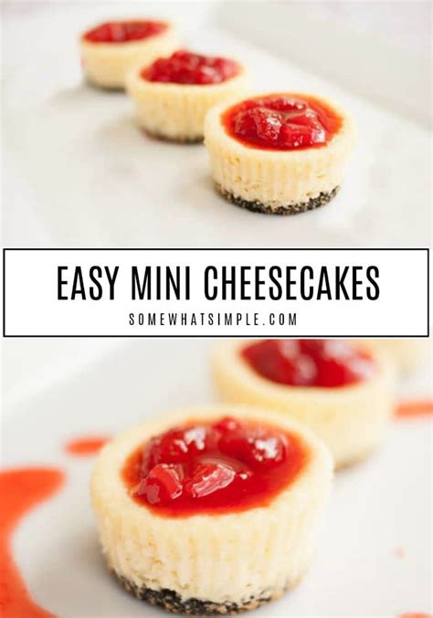 Mini Cheesecakes With An Oreo Crust Somewhat Simple